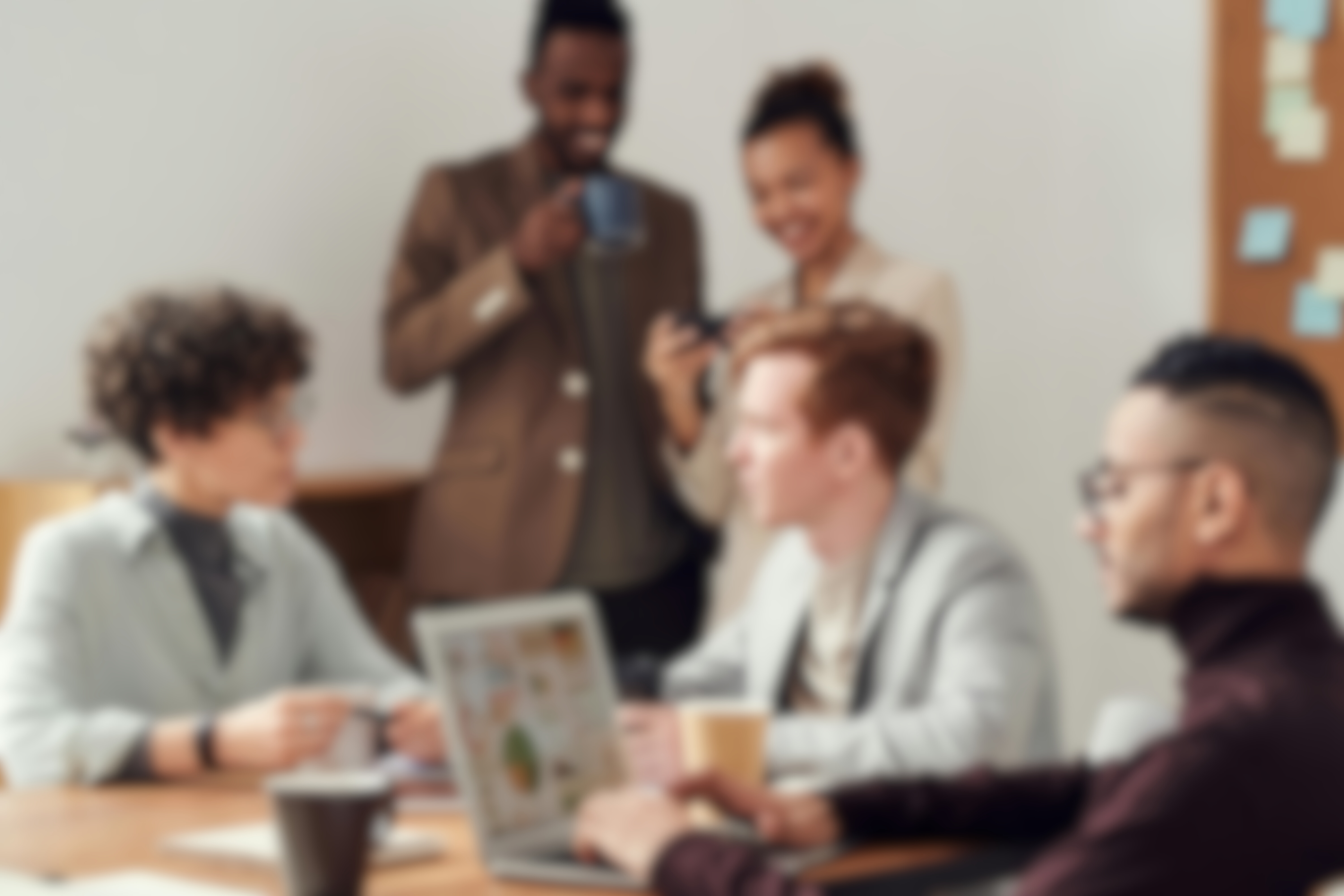 Diverse multicultural team meeting
